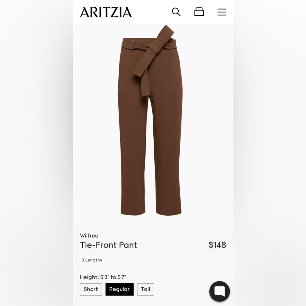 Aritzia wilfred Tie-front Pant